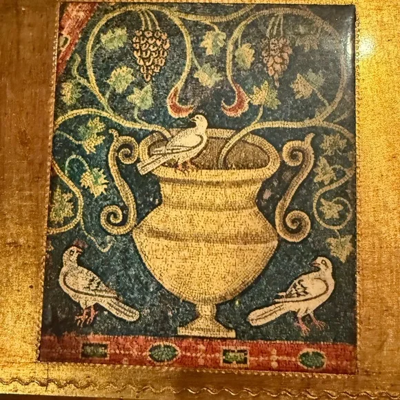 Vintage Tray Vietri Venetian Florentine Gilt with Red Gold Accents Made in Italy - Picture 4 of 11